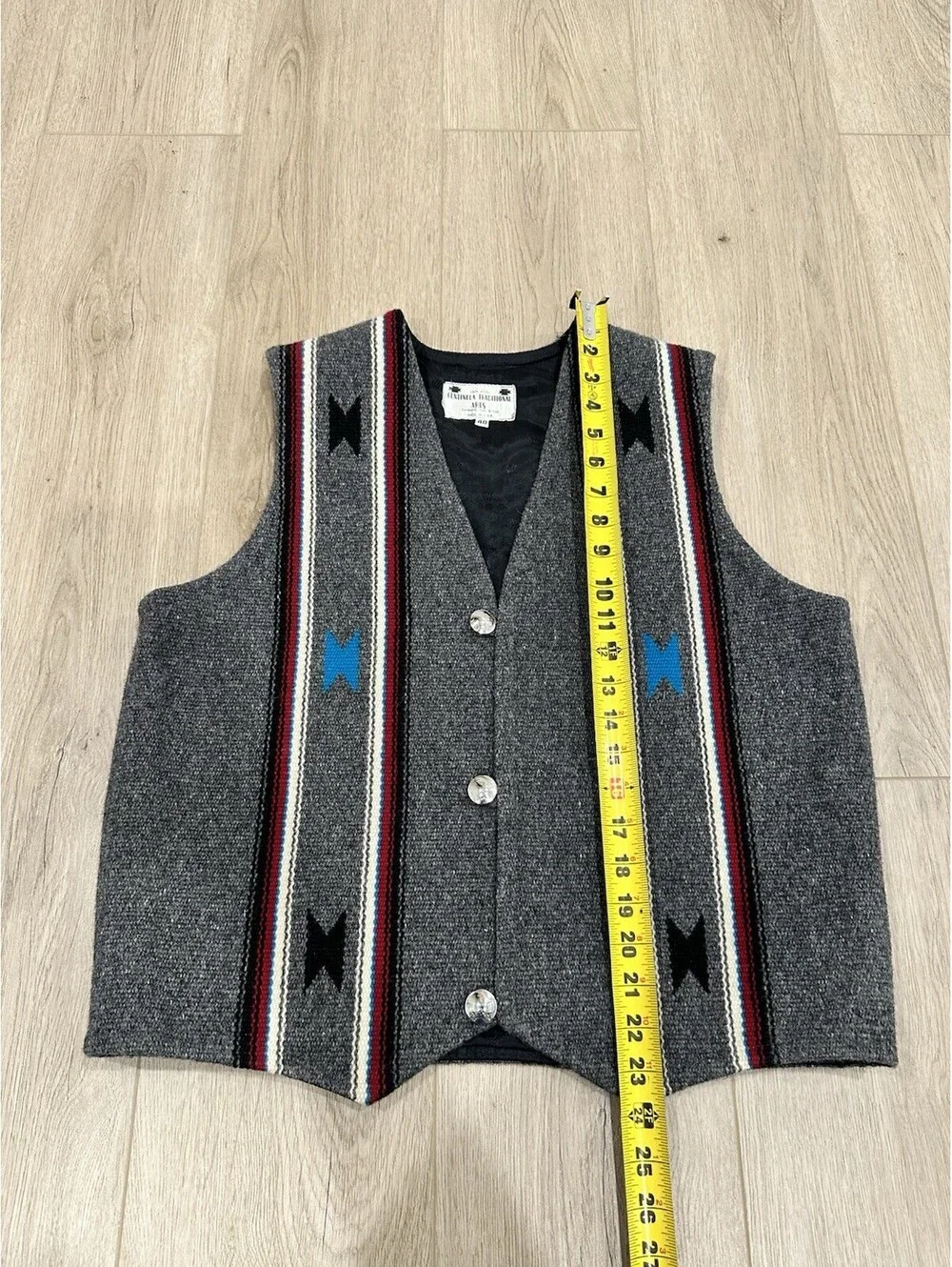 Ceremonial Native American Wool Vest Centinela Traditional Arts Chimayo Size 40